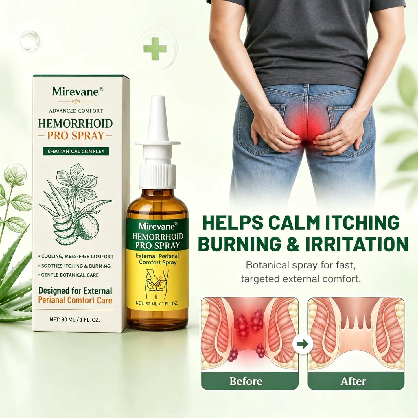 Mirevane® Advanced Comfort Hemorrhoid PRO Spray