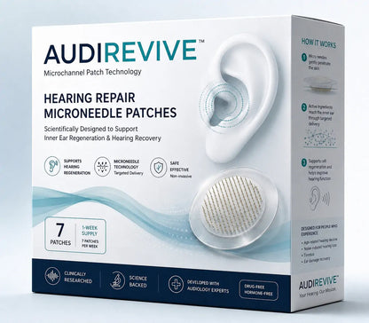 AUDIREVIVE™ HEARING REPAIR MICRONEEDLE PATCHES ✅ Targets Hearing Loss, Tinnitus, Ear Infections, Balance Disorders, and Age-Related Ear Degeneration.