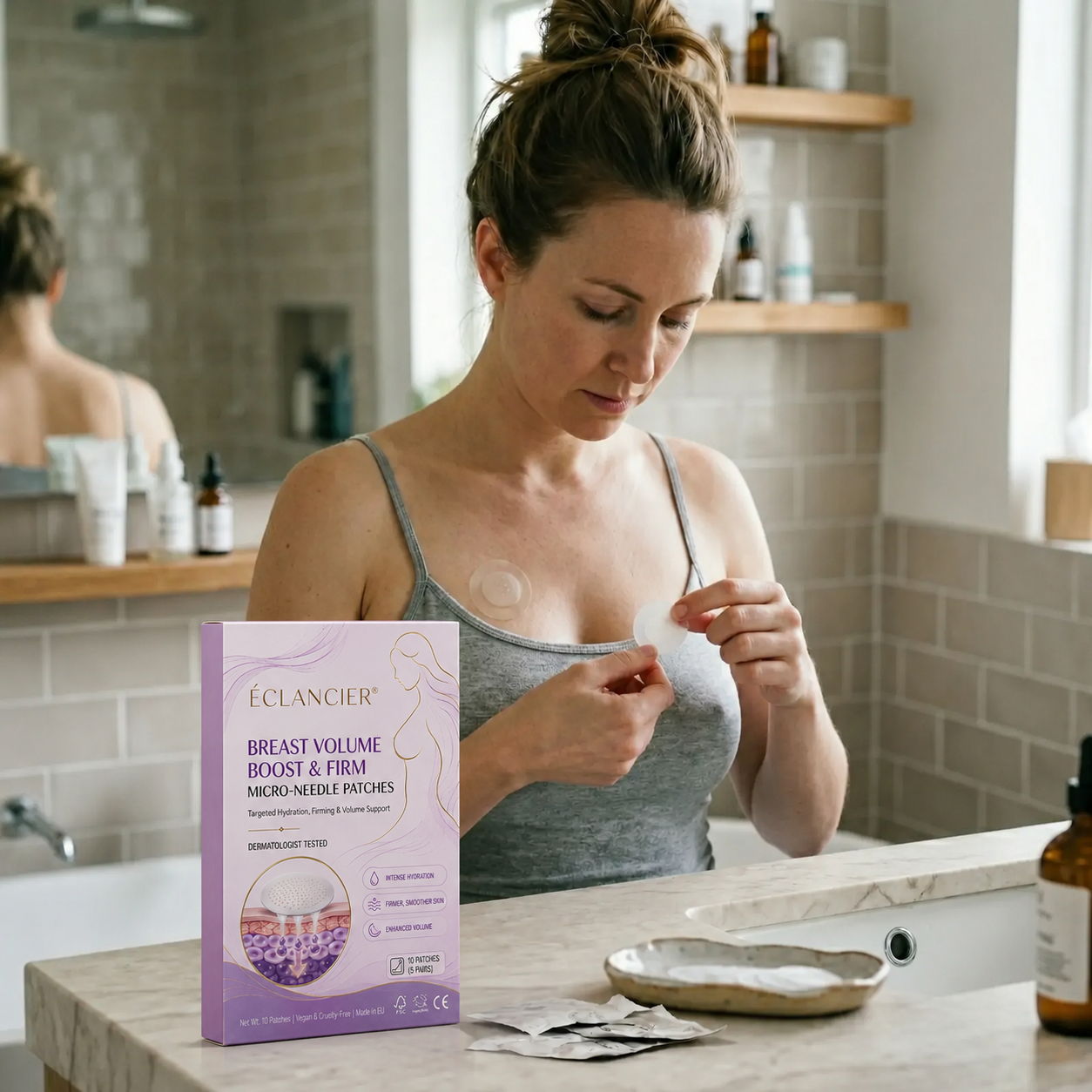 ÉCLANCIER® Targeted Breast Enhancement Advanced Nano Microneedle Patch
