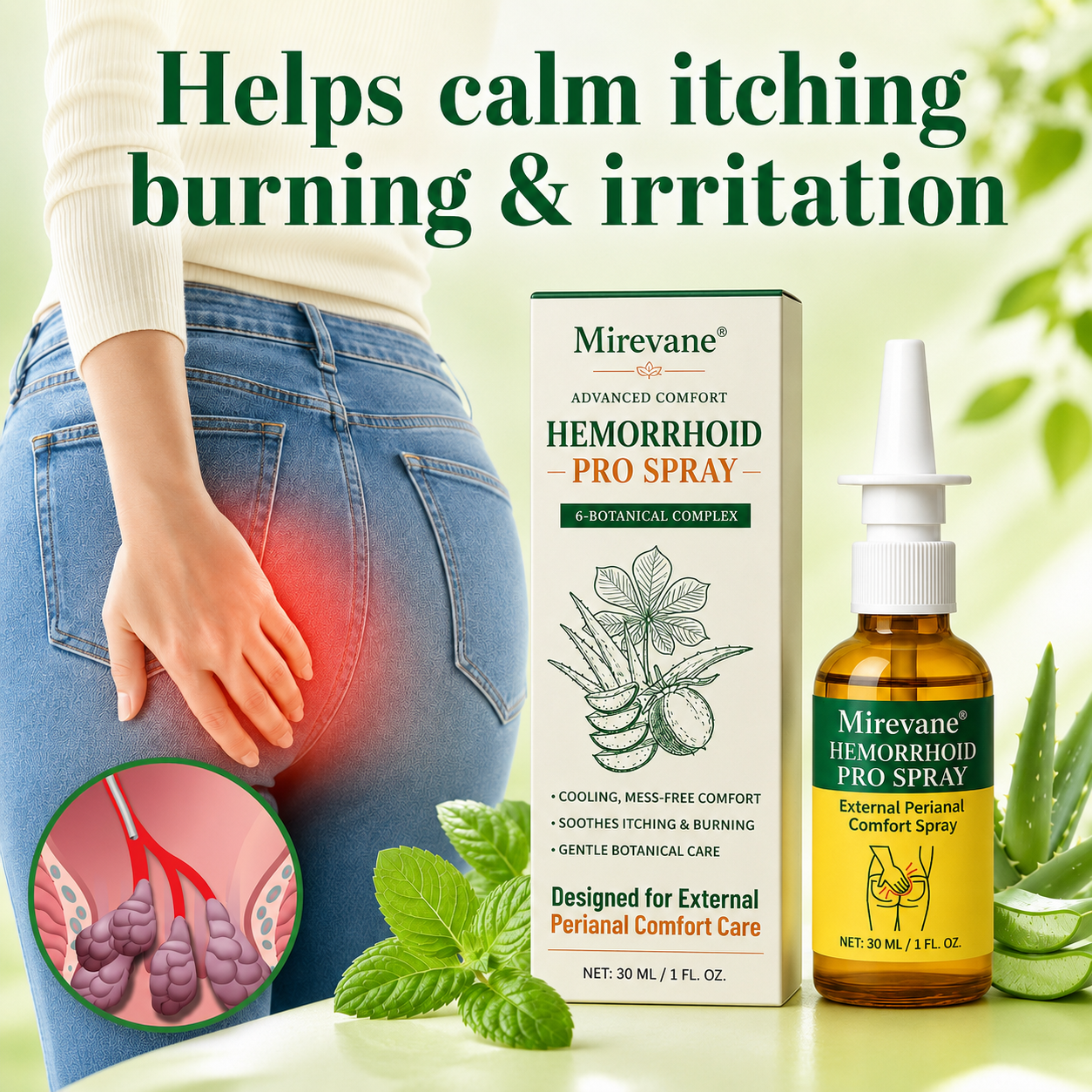 Mirevane® Advanced Comfort Hemorrhoid PRO Spray